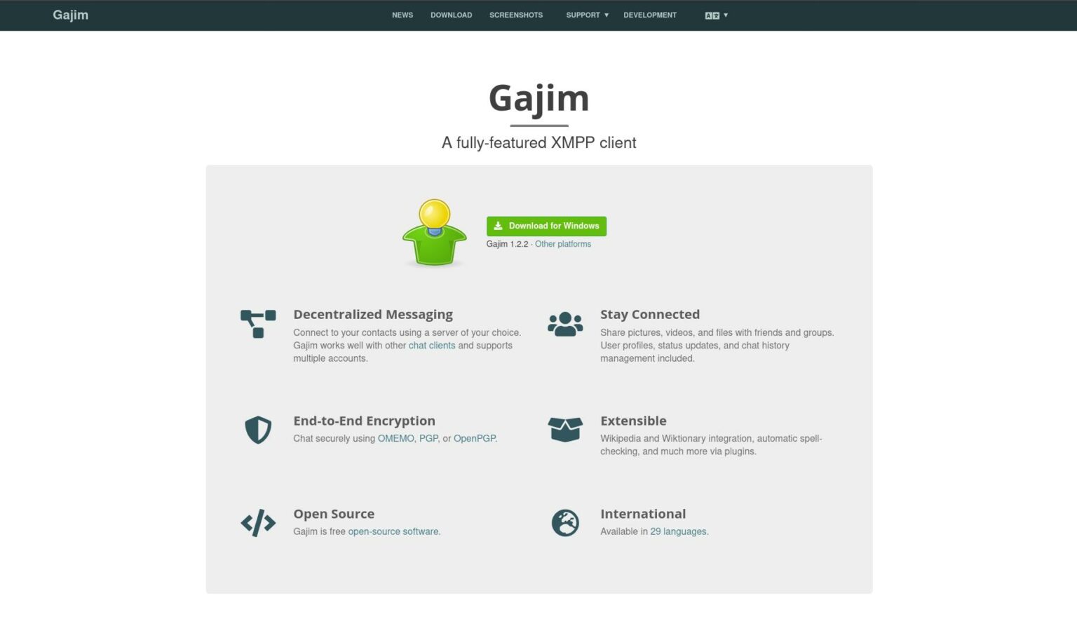 Gajim. NEOCHAT, клиент Matrix.